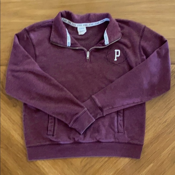 PINK VICTORIA’S SECRET QUARTER ZIP PULLOVER - Picture 3 of 13